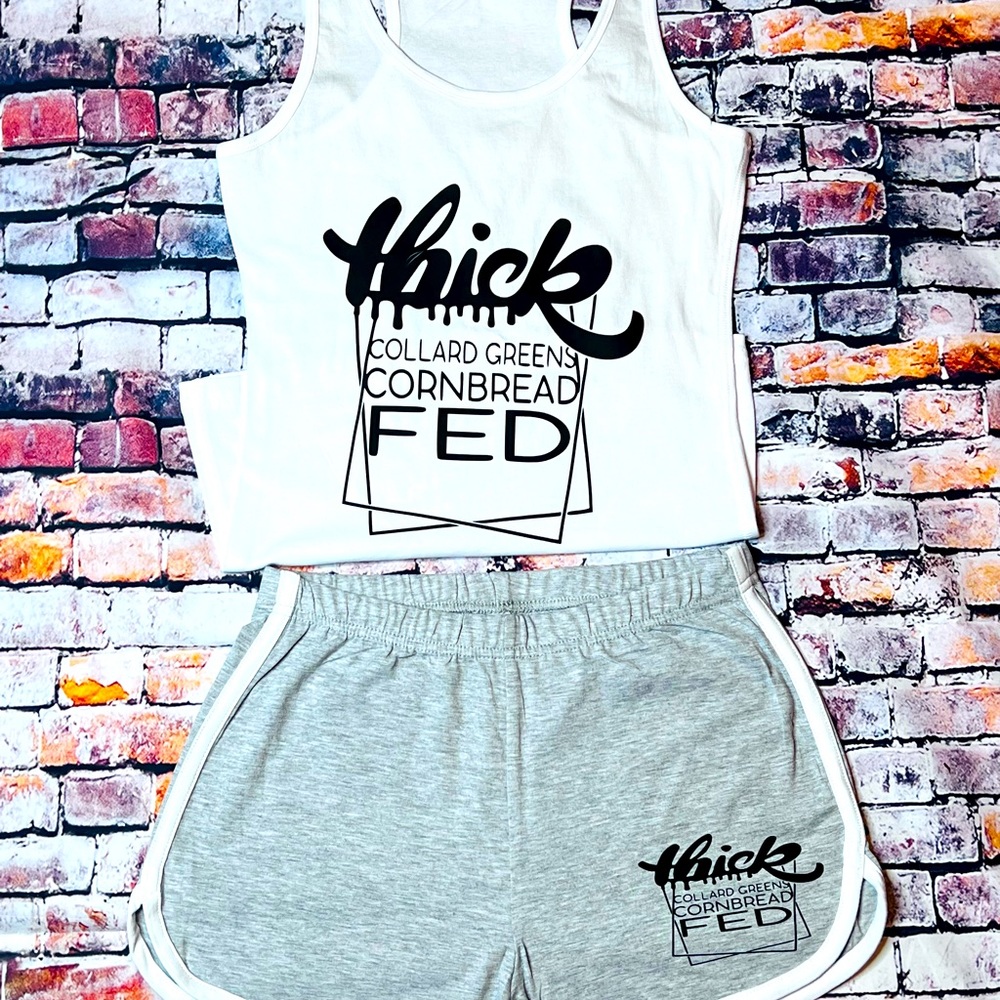 CORN BREAD THICK RACERBACK TANK TOP SET